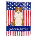 Carolines Treasures BB3114GF Patriotic USA Border Collie Red White Flag Garden Size Small multicolor