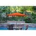 Jeco Aluminum Patio Market Umbrella Tilt w/ Crank -Bronze Pole-Color:Orange Size:9