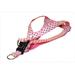 Sassy Dog Wear POLKA DOT-PINK-BROWN2-H Polka Dot Dog Harness- Pink & Brown - Small