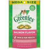 FELINE GREENIES SMARTBITES Skin & Fur Crunchy and Soft Natural Cat Treats Salmon Flavor 4.6 oz. Pack