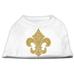 Gold Fleur De Lis Rhinestone Shirts White M (12)