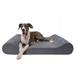 FurHaven Pet Dog Bed | Orthopedic Microvelvet Luxe Lounger Pet Bed for Dogs & Cats Gray Giant