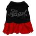 Mirage Pet Products 57-08 MDBKRD Rhinestone Angel Dress Black with Red Med - 12