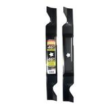 MaxPower 561739 (2) Blade Set for 46 Cut Poulan Husqvarna Craftsman Riders Replaces OEM #405380 532-405380 PP21011