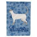 Carolines Treasures CK4976GF Siamese modern 1 Cat Welcome Flag Garden Size Small multicolor