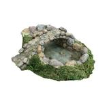 Marshall Home & Garden Fairy Garden Woodland Knoll Stone Pond & Bridge