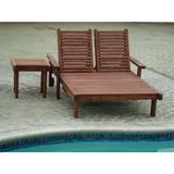 Best Redwood Sun Mission Brown Outdoor Double Chaise Lounge