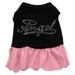 Mirage Pet Products 57-08 XXLBKPK Rhinestone Angel Dress Black with Pink XXL - 18