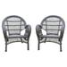 Jeco Resin Wicker Patio Chair in Espresso (Set of 4)