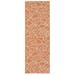 SAFAVIEH Courtyard Chester Floral Indoor/Outdoor Runner Rug 2 3 x 6 7 Rust/Sand