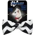 Mirage Pet 48-40 Dog Bow Tie Black Chevron