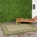 SAFAVIEH Courtyard Eva Traditional Indoor/Outdoor Area Rug 6 7 x 9 6 Natural/Olive