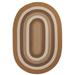 Colonial Mills 4 x 6 Brown and Ivory Handmade Braided Reversible Oval Runner Rug