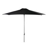 Safavieh Hurst 9 Market Crank UV Resistant Patio Umbrella Black