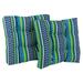 Blazing Needles 19-inch Square Indoor/Outdoor Chair Cushions (Set of 2) - 19 x 19 Pike Azure