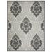 SAFAVIEH Courtyard Jennifer Damask Indoor/Outdoor Area Rug Light Grey/Anthracite 8 x 11