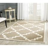 SAFAVIEH Courtyard Jaylee Geometric Trellis Indoor/Outdoor Area Rug Brown/Beige 5 3 x 7 7