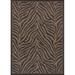 Couristan Recife Zebra Area Rug 5 10 x 9 2 Black-Cocoa