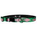 Deluxe Adjustable Dog Collar: Small Argyle: Green & Pink 3/4 inch Sublimated Polyester by Moose Pet Wear