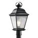Kichler 9909 Mount Vernon 1 Light 21 Height Outdoor Post Light - Black