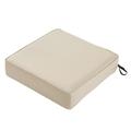 Classic Accessories Montlake FadeSafe Square Patio Lounge Seat Cushion - 5 Thick - Heavy Duty Outdoor Patio Cushion with Water Resistant Backing Antique Beige 23 W x 23â€�D x 5â€�T (62-019-BEIGE-RT)