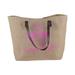 Canvas Beach Tote Bag - Pink Flamingo -21 Inch x 15 Inch - Women Swim Pool Bag Large Tote