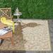 SAFAVIEH Courtyard Kevin Floral Indoor/Outdoor Area Rug 6 7 x 9 6 Natural/Olive