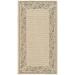 SAFAVIEH Courtyard Eliza Traditional Indoor/Outdoor Area Rug 2 7 x 5 Sand/Black