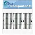 3-Pack BBQ Grill Cooking Grates Replacement Parts for Broil King 5818-4 - Compatible Barbeque Cast Iron Grid 16 3/4