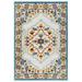 Modway Distressed Floral Vintage Medallion 8x10 Indoor and Outdoor Area Rug