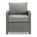 Crosley Furniture Bradenton Wicker / Rattan Patio Arm Chair in Gray