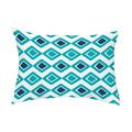 Simply Daisy 14 x 20 Diamond Jive 2 Blue Abstract Decorative Outdoor Pillow