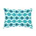 Simply Daisy 14 x 20 Diamond Jive 2 Blue Abstract Decorative Outdoor Pillow