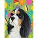 11 x 15 in. Cavalier Spaniel Easter Eggtravaganza Garden Size Flag