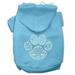 Mirage Pet 62-82 LGBBL Henna Paw Screen Print Pet Hoodies Baby Blue - Large 14