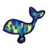 Pet Lou Squeeze Me Glamorous Sea Warrior Camouflage Whale Dog Toy Blue