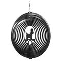 SWEN Products DANDIE DINMONT Dog Circle Swirly Metal Wind Spinner