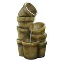 Teamson Home Stacked Pots Outdoor Garden Fountain