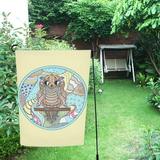 MYPOP Circle Mandala With Owl Wall Background Decor Garden Flag 28x40 inches