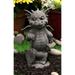 Whimsical Garden Dragon With Shovel Statue 11.5 H Gardening Green Thumb Dragon