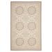 SAFAVIEH Courtyard Abel Geometric Mosaic Indoor/Outdoor Runner Rug Beige/Dark Beige 2 7 x 8 2