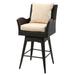 SAFAVIEH Hayes Outdoor Patio Counter Stool with Pillow and Cushion Brown/Beige