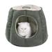 Armarkat Medium Cave Cat Bed Laurel Green & Beige 20-in