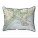 Betsy Drake HJ13287PP Pine Point ME Nautical Map Large Corded Indoor & Outdoor Pillow - 16 x 20 in.