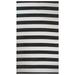 Contemporary Home Living 4 x 6 Black and White Rectangular Home Essentials Striped Outdoor Rug