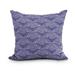 Simply Daisy 16 x 16 Fan Dance Purple Geometric Print Decorative Outdoor Throw Pillow