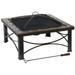 AZ Patio Heaters FTB-51161B Slate Tile Square Wood Burning Fire Pit Antique Black - 19.5 x 30 x 30 in.