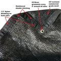Xtarps - 12 x 18 - 50% shade cloth shade fabric sun shade shade sail black color