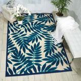 Nourison Aloha Indoor/Outdoor Navy 3 6 x 5 6 Area Rug (4x6)