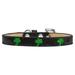 Mirage Pet Green Palm Tree Widget Dog Collar Black Ice Cream Size 16